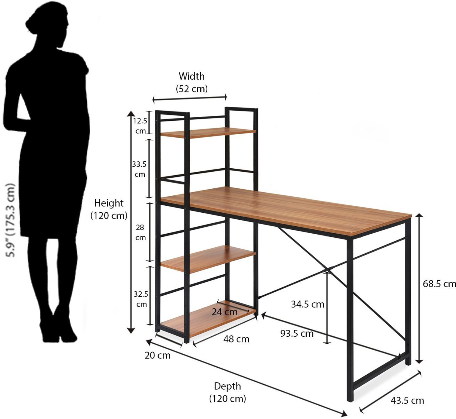 Image of Nilkamal Dalton Engineered Wood Study Table