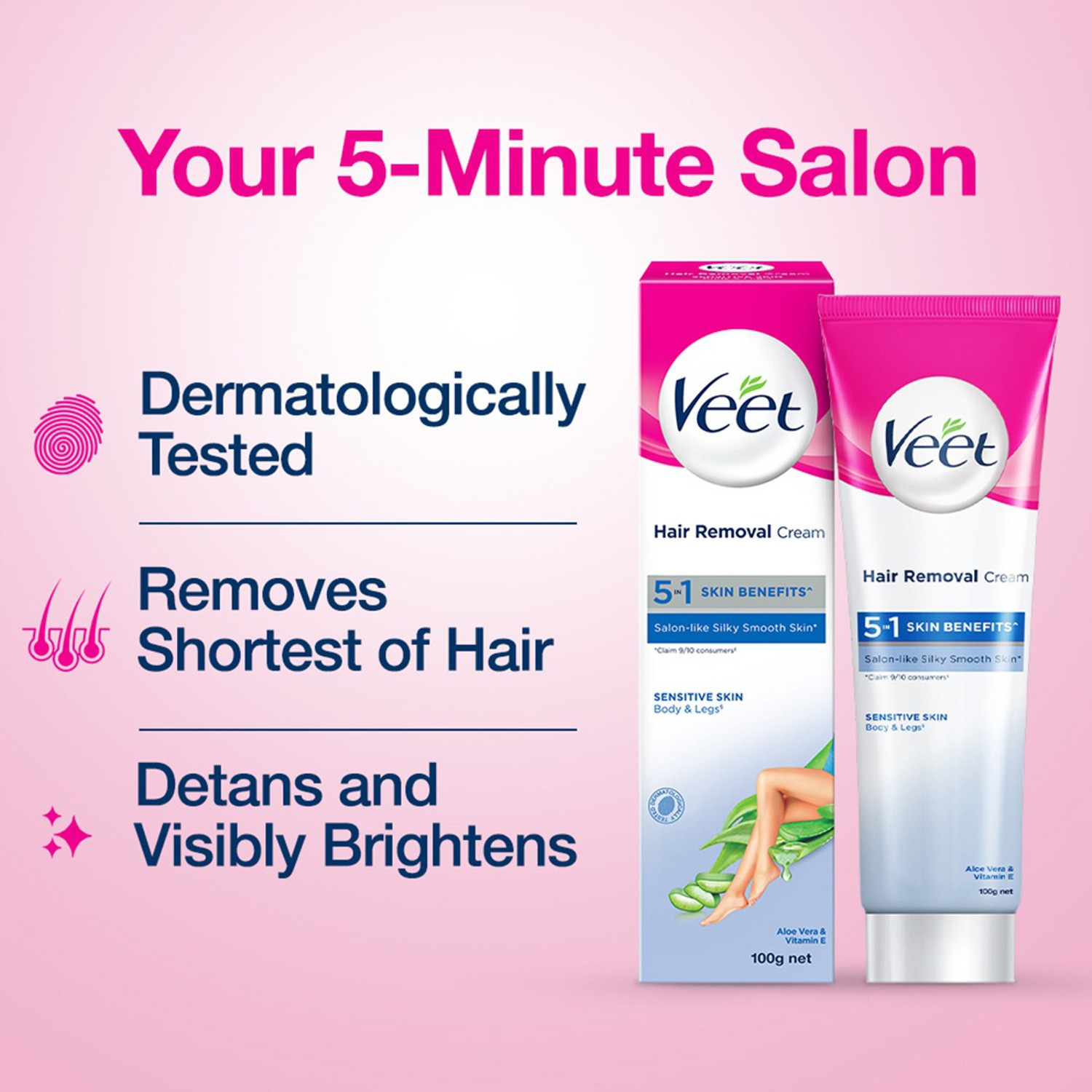 Image of Veet Silk & Fresh Sensitive Skin Hair Removal Cream
