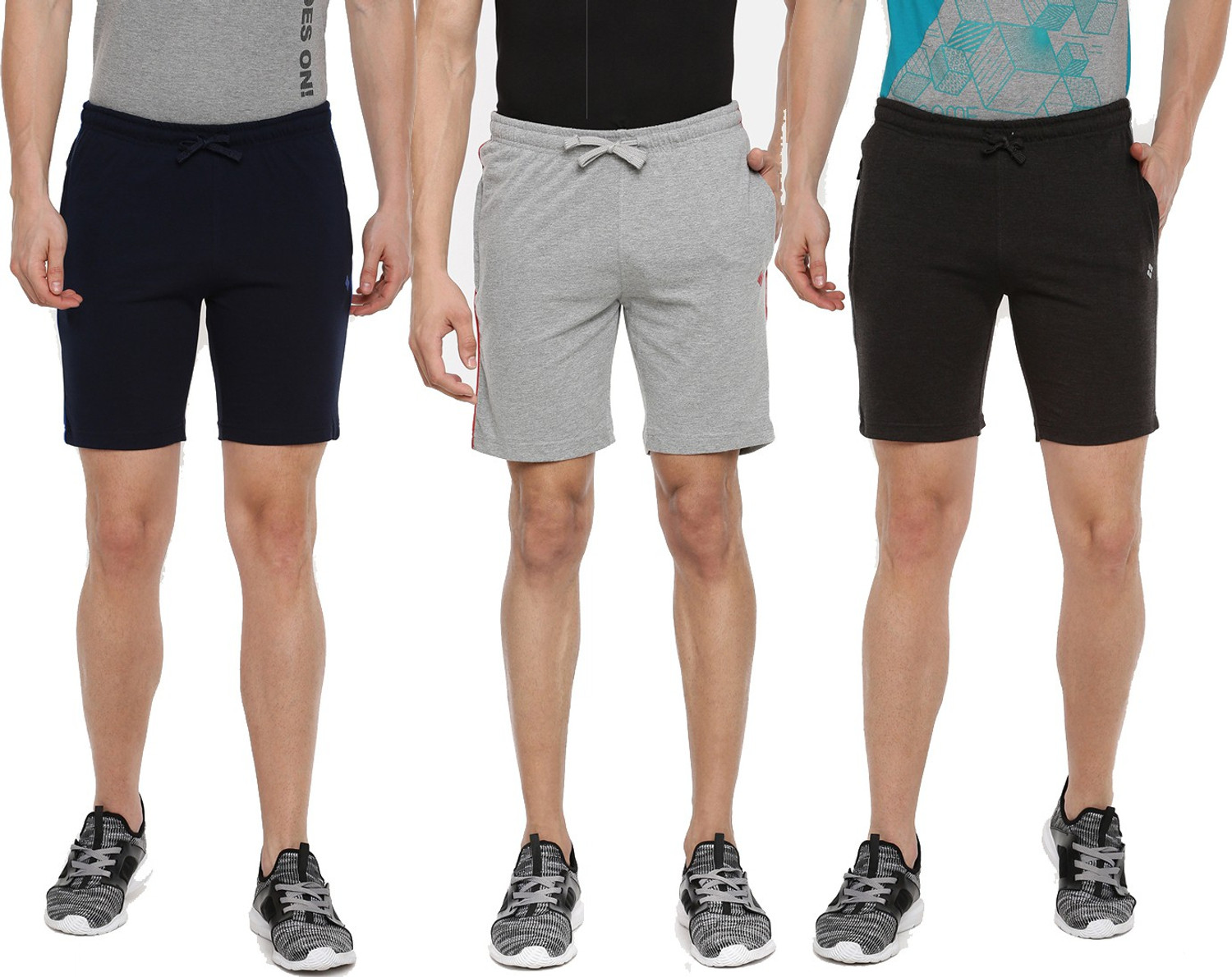 Image of Dollar Solid Men Black Bermuda Shorts