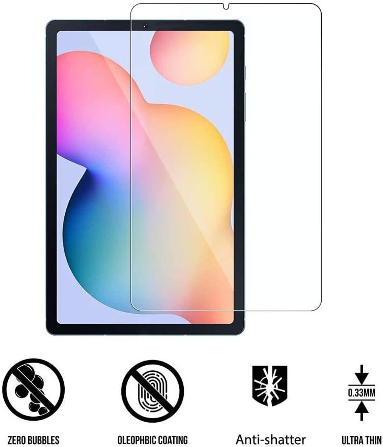 Image of Mersal Edge To Edge Tempered Glass for Samsung Galaxy Tab S6 Lite 10.4 inch, (Premium Edge To Edge Full Glue Branded Glass)