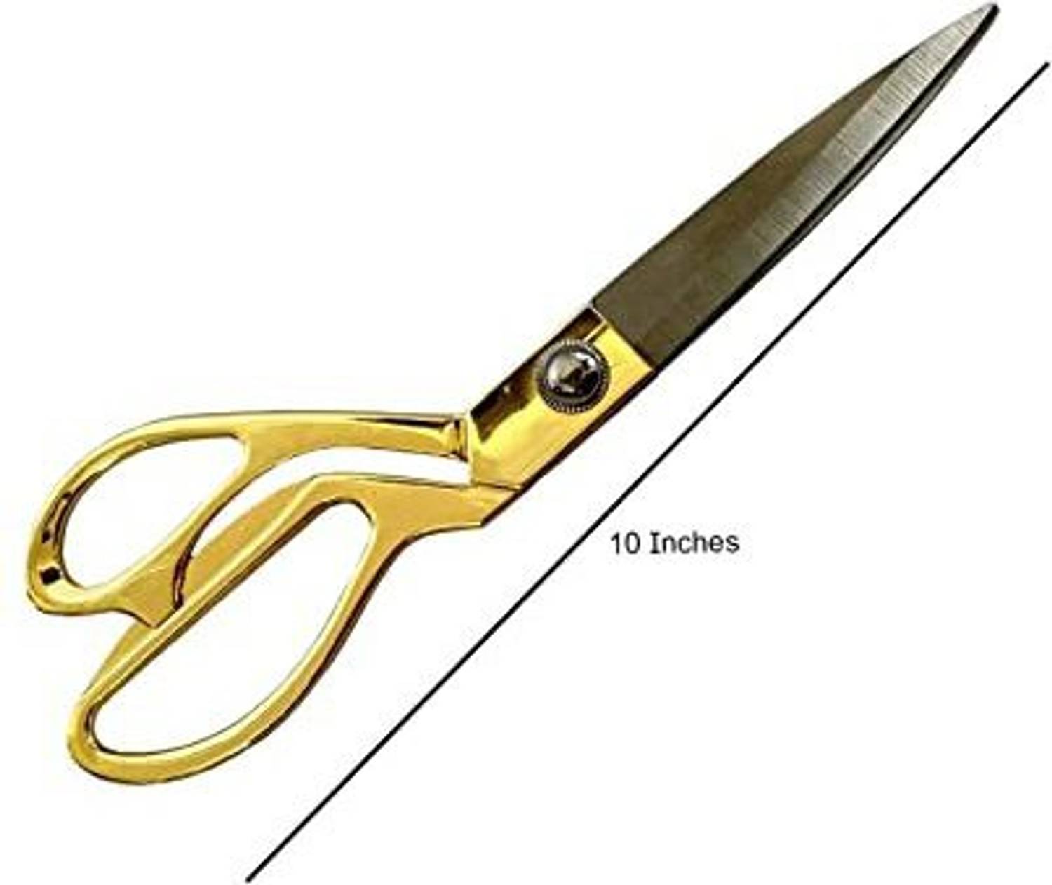 anjanaware Exclusive High Quality Stainless Steel Tailoring Scissor with Brass Finish Handle cloth cutting,kitchen use, Brass 10 inc Scissors Scissors
