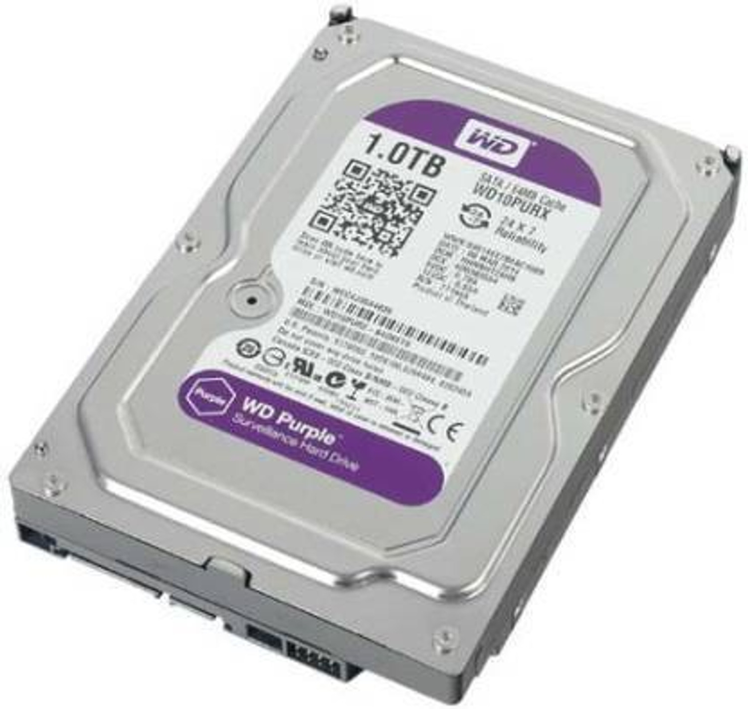 Image of WD Purple 1 TB Surveillance Systems Purple SATA Internal Hard Disk Drive (HDD) (Purple 1 TB Surveillance Systems Internal Hard Disk Drive (WD10PURX-64E5Y0))