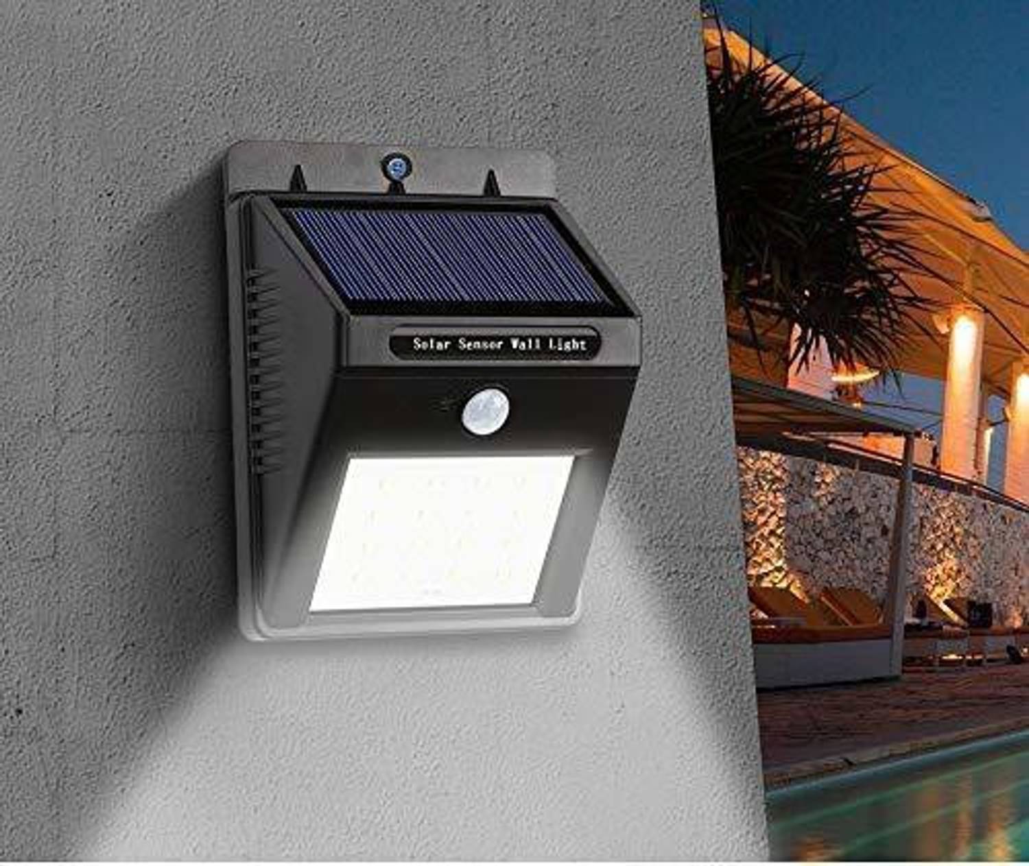 Buenovida Solar Light, 20 LED Bright Outdoor Security Light Solar Light Set