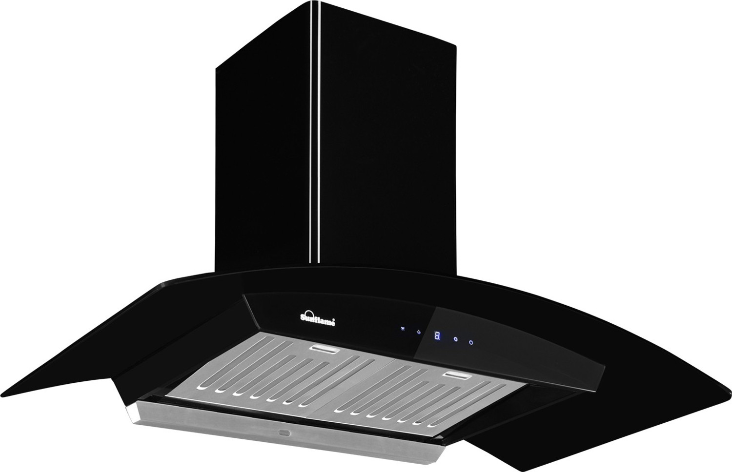 Image of Sunflame CH DAHLIA 90 BK AC DX Auto Clean Wall Mounted Black 1230 CMH Chimney