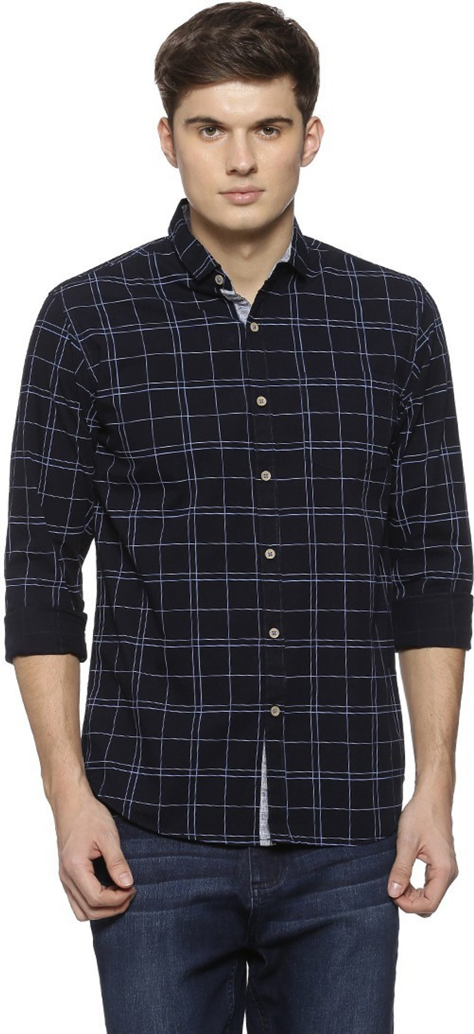 Image of CAHOOT Men Checkered Casual Black Shirt