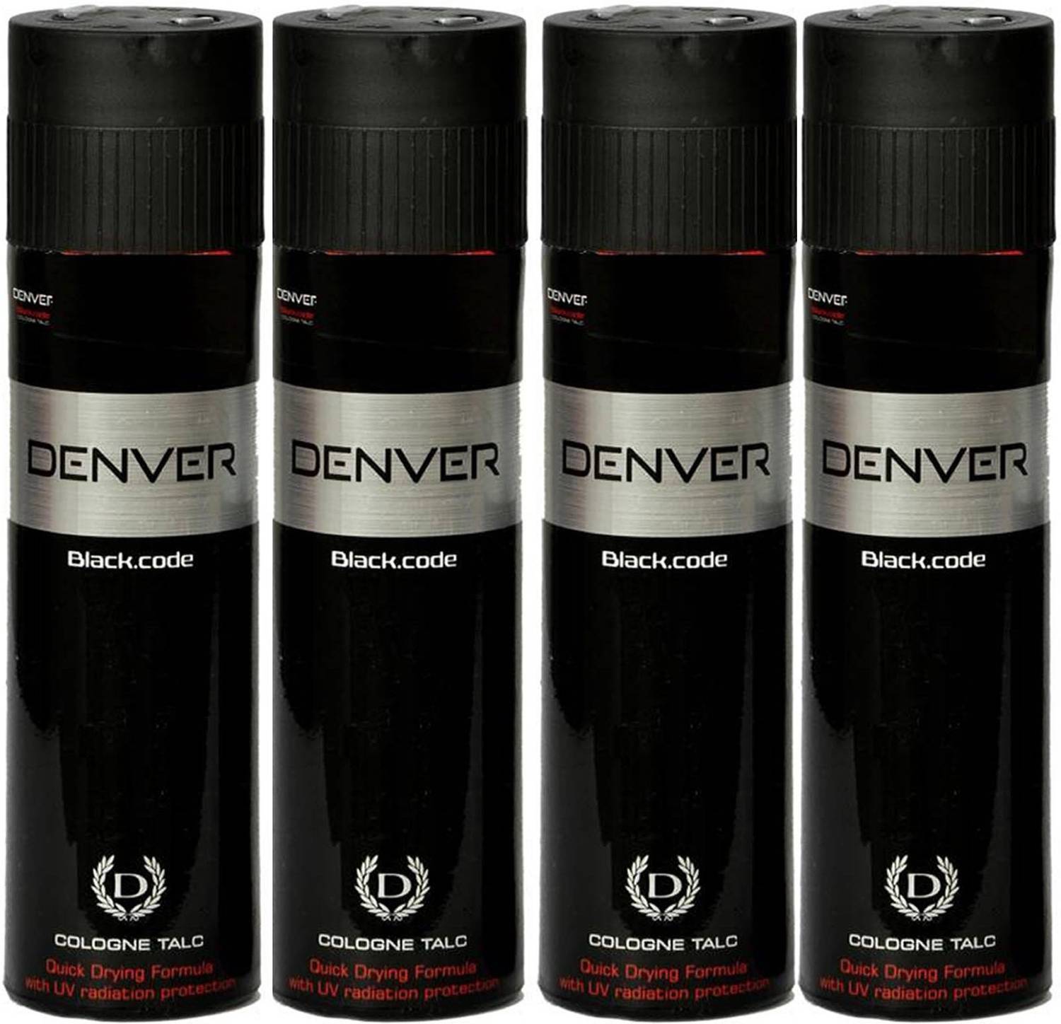 DENVER Black Code Cologne Talc Combo (Pack of 4) - Image 1