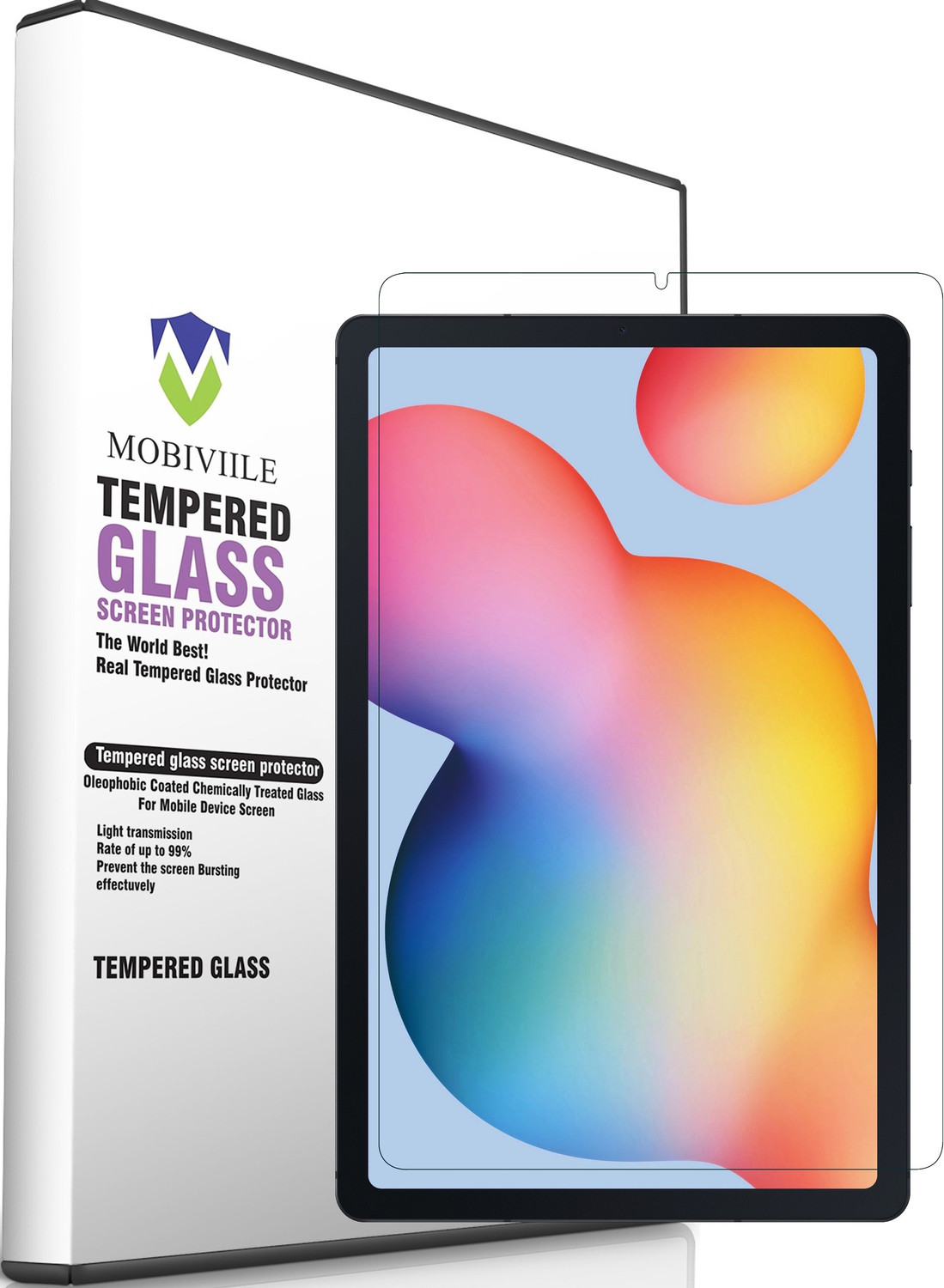 Image of MOBIVIILE Edge To Edge Tempered Glass for Samsung Galaxy Tab S6 Lite 10.4 inch