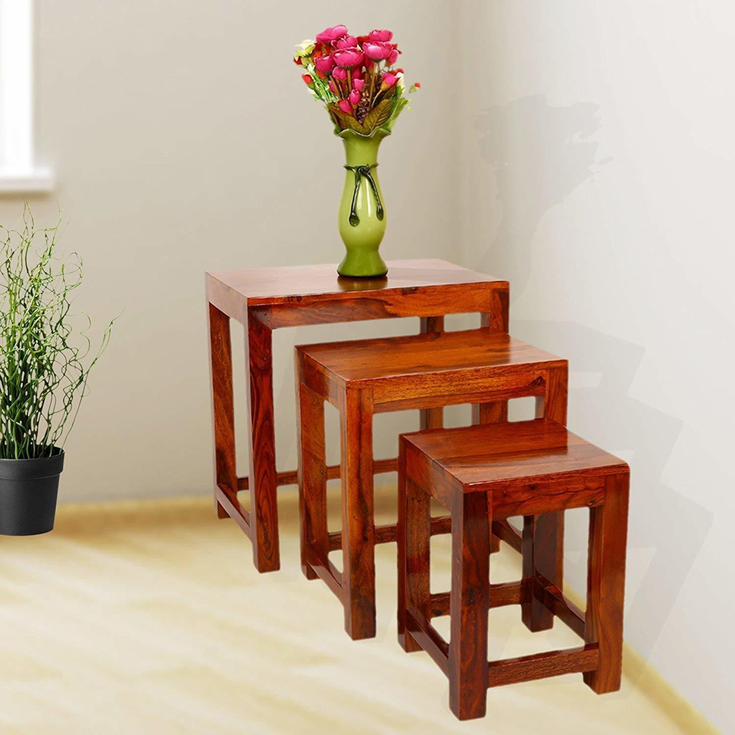 Image of Douceur Furnitures Solid Wood Nesting Table