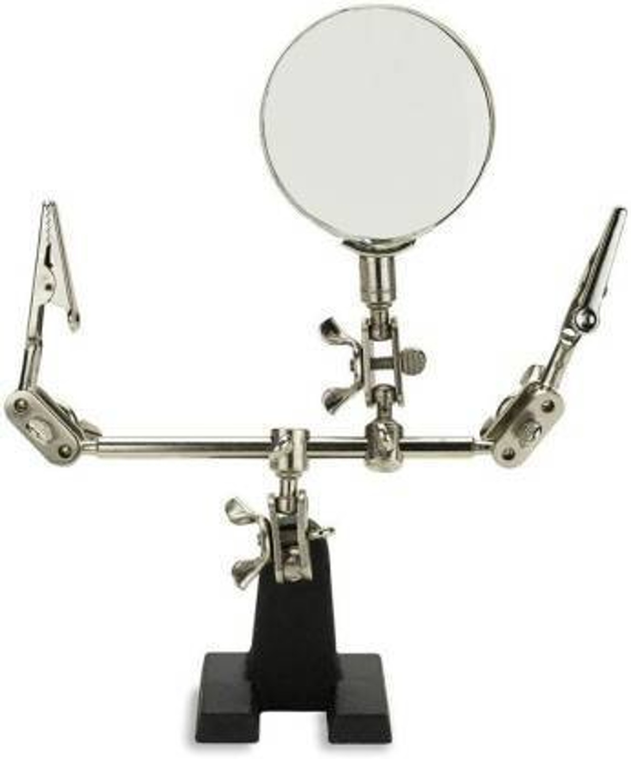 Image of Protos India.Net Third Hand Soldering Iron Stand Helping Magnifying Tool,Magnifying Glass electric iron clamps 2.5x Magnifier