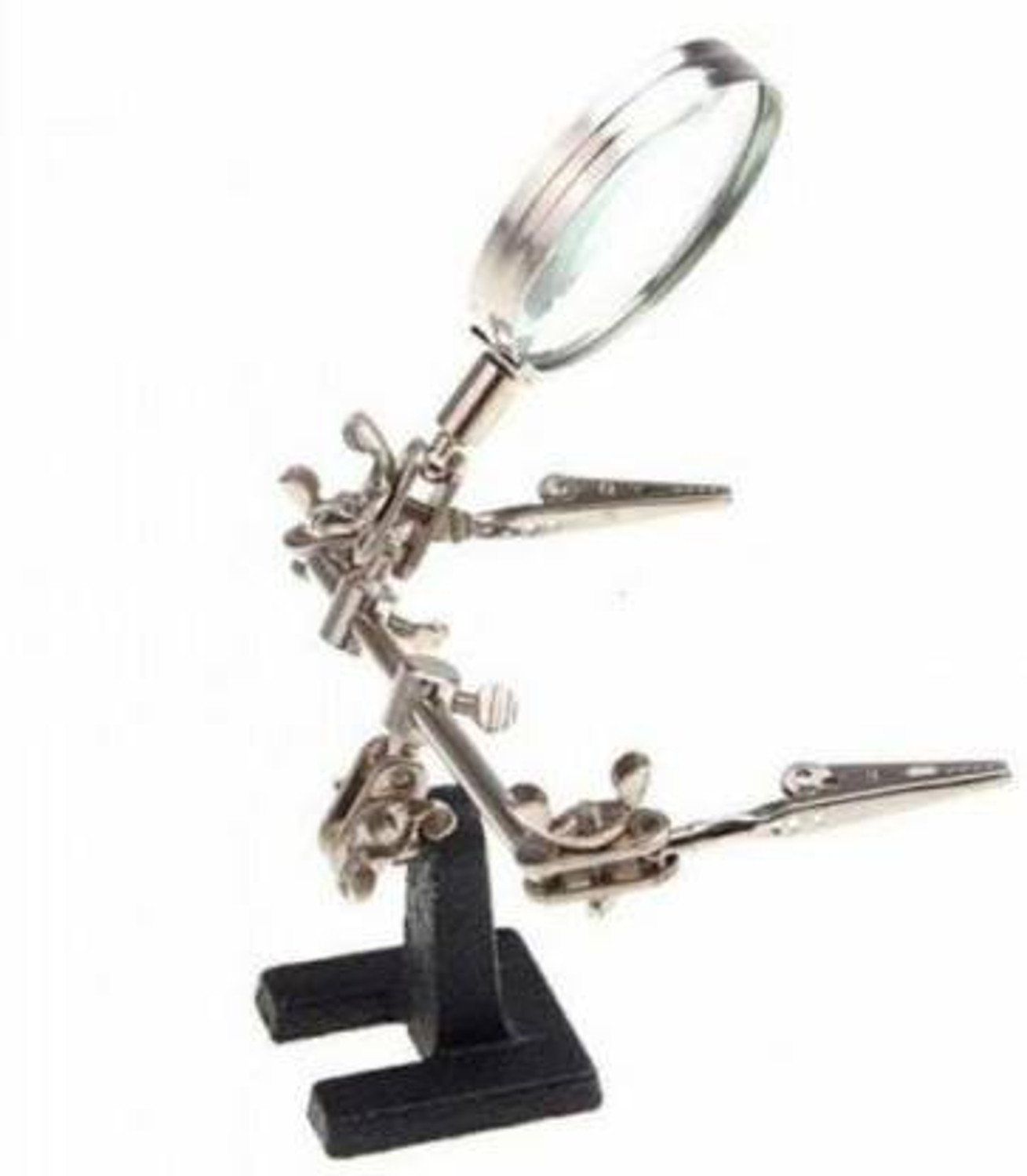 Image of Protos India.Net Third Hand Soldering Iron Stand Helping Magnifying Tool,Magnifying Glass electric iron clamps 2.5x Magnifier