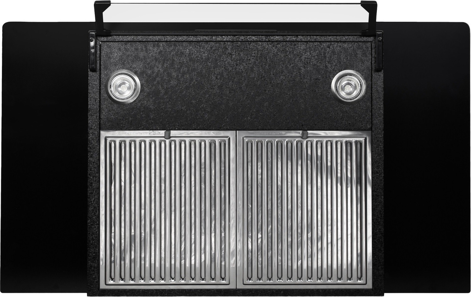 Image of FABER Aerostation Glamour 3D FT AB 90 Wall Mounted Black 1095 CMH Chimney