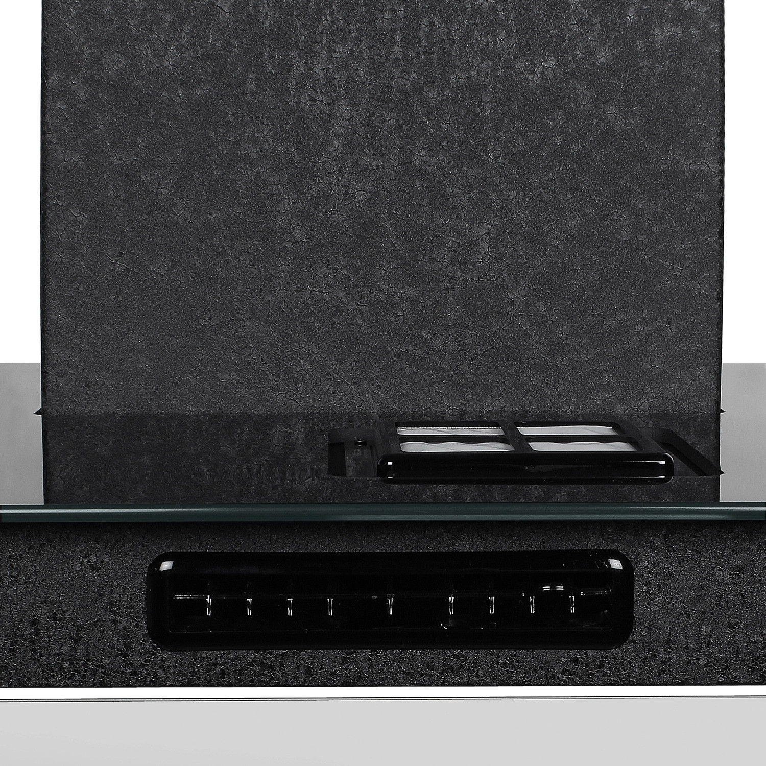 Image of FABER Aerostation Glamour 3D FT AB 90 Wall Mounted Black 1095 CMH Chimney