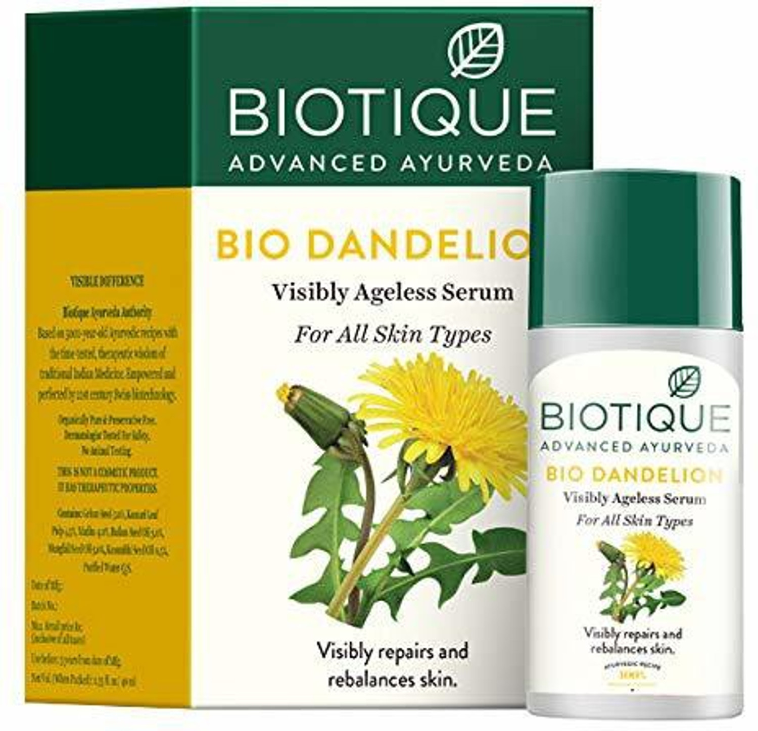Image of BIOTIQUE Bio dandelion Ageless Lightening Serum