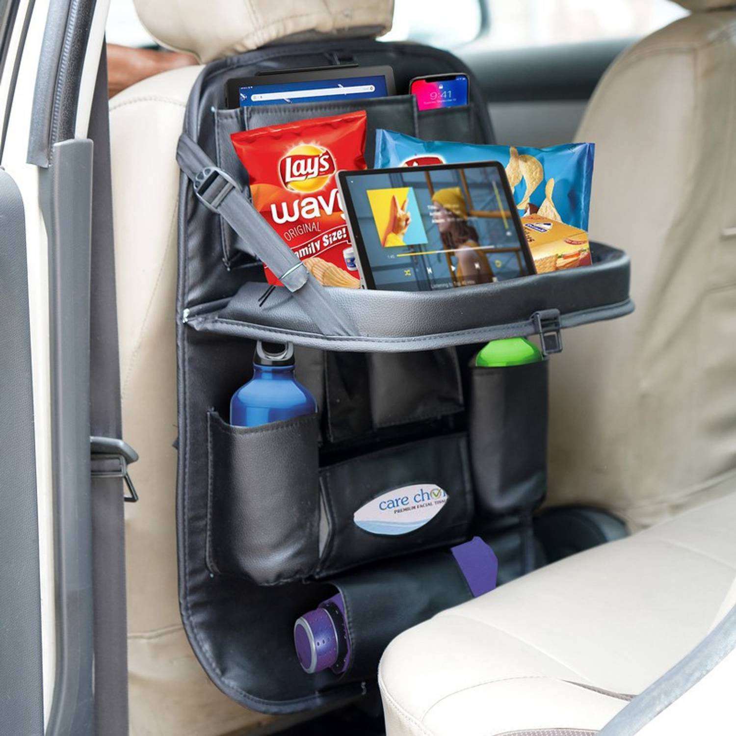akhilesh PU Leather Car Back Seat Organizer Multipoket Storage Ba...mo