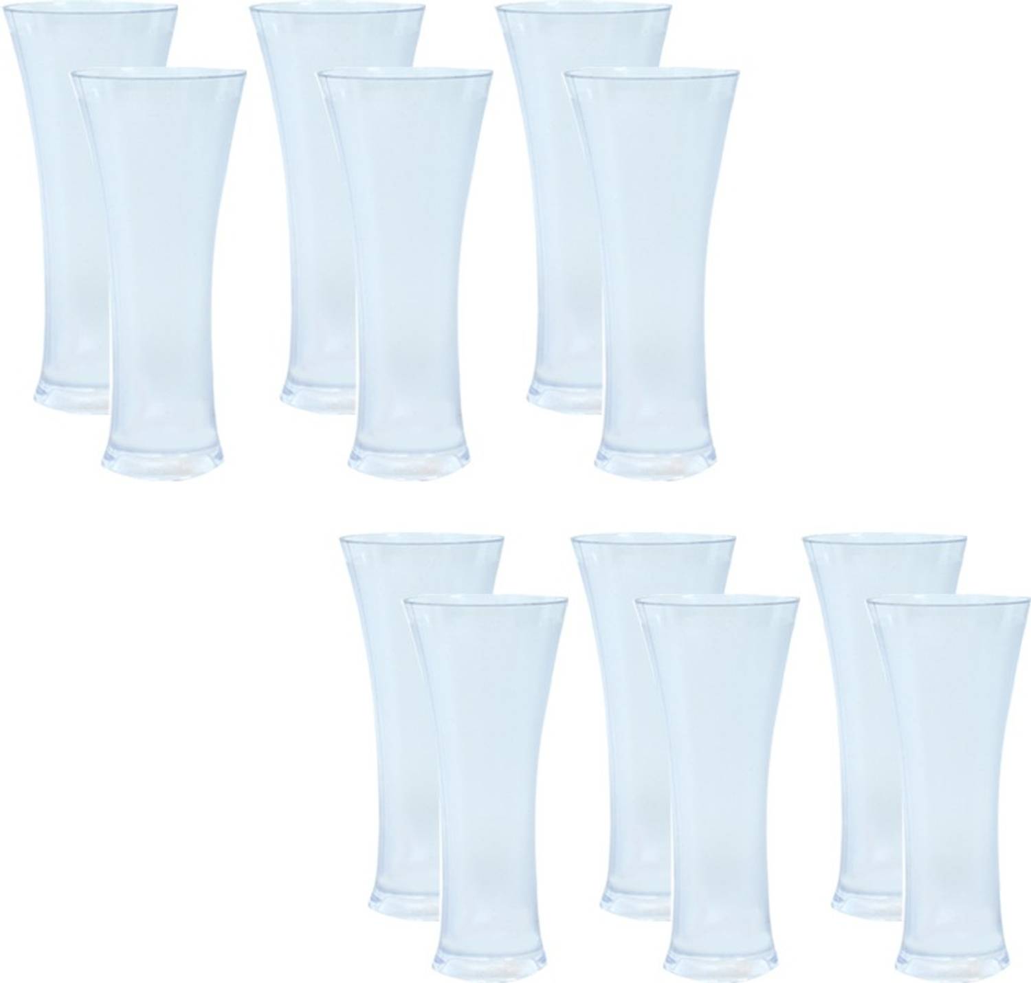 swift international (Pack of 12) Polycarbonate Unbreakable Stylish Transparent Clear Opilsner (12) Glass Set Water/Juice Glass