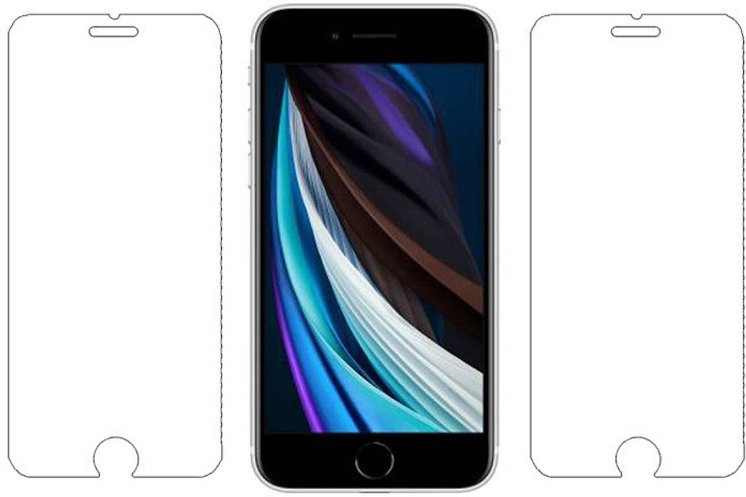 KARTRAY Tempered Glass Guard for Apple iPhone SE 2020