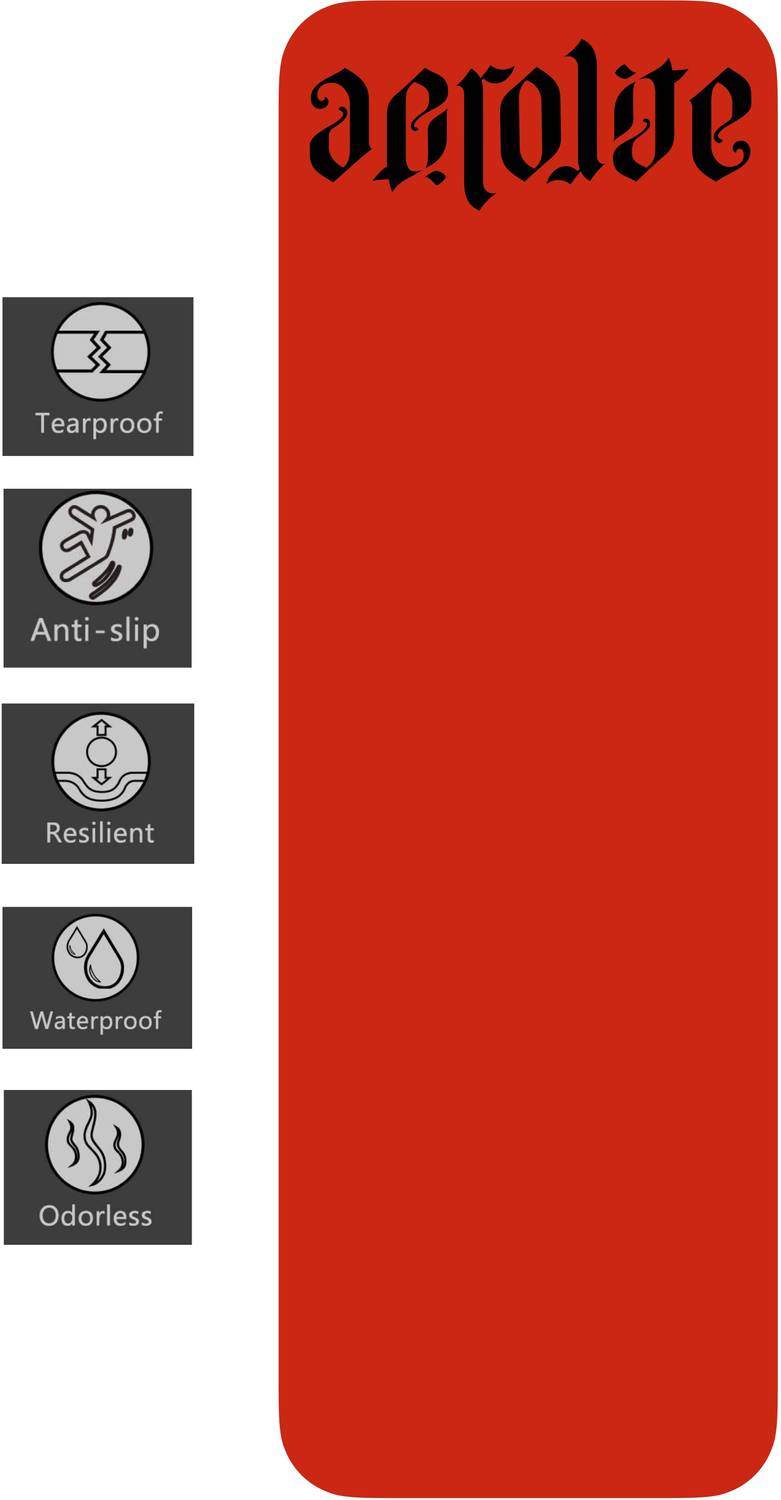 Aerolite TPE Super GRIPPY 24x72-RD Red 8.5 mm Yoga Mat