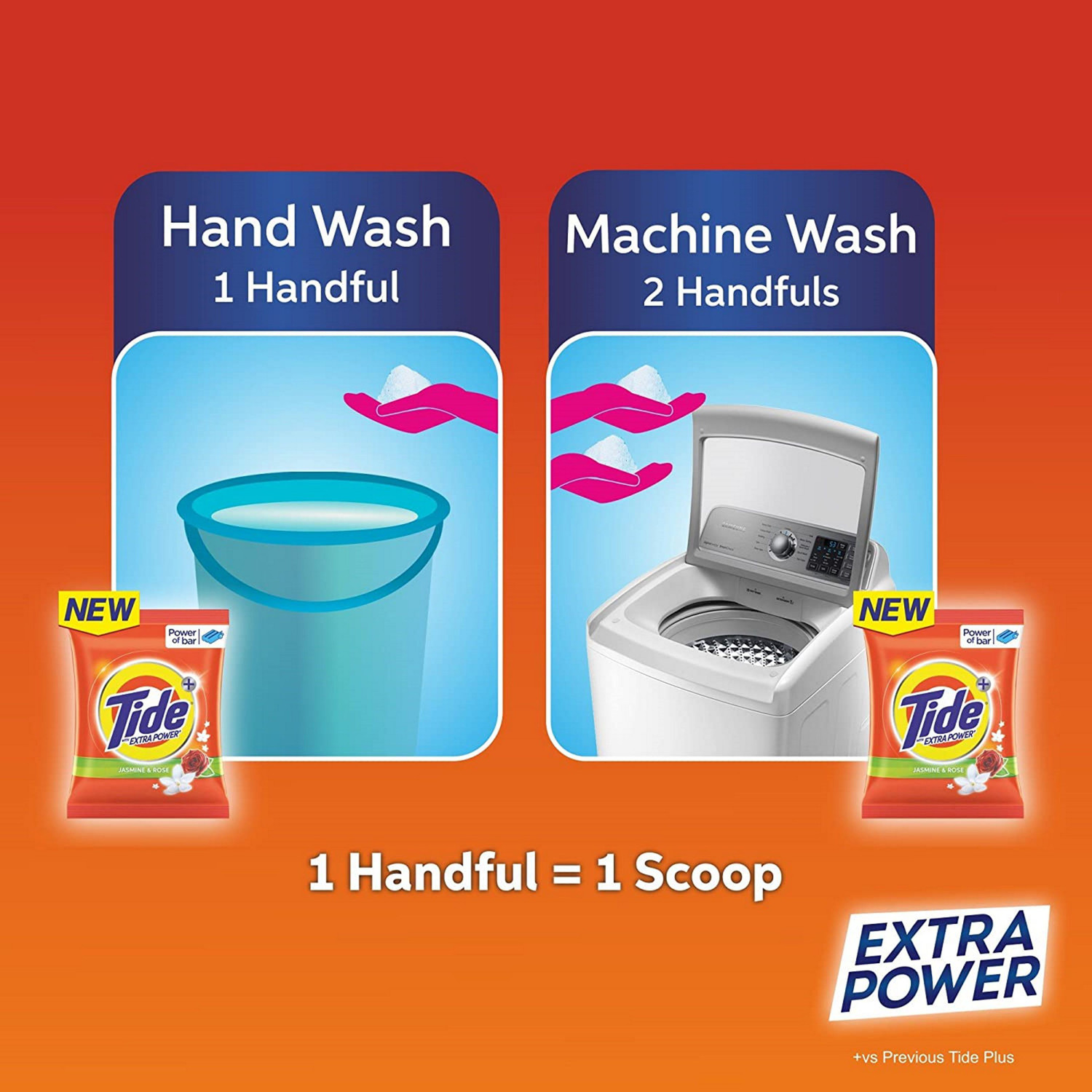 Image of Tide Extra Power Plus Jasmine And Rose Washing Powder Detergent Powder