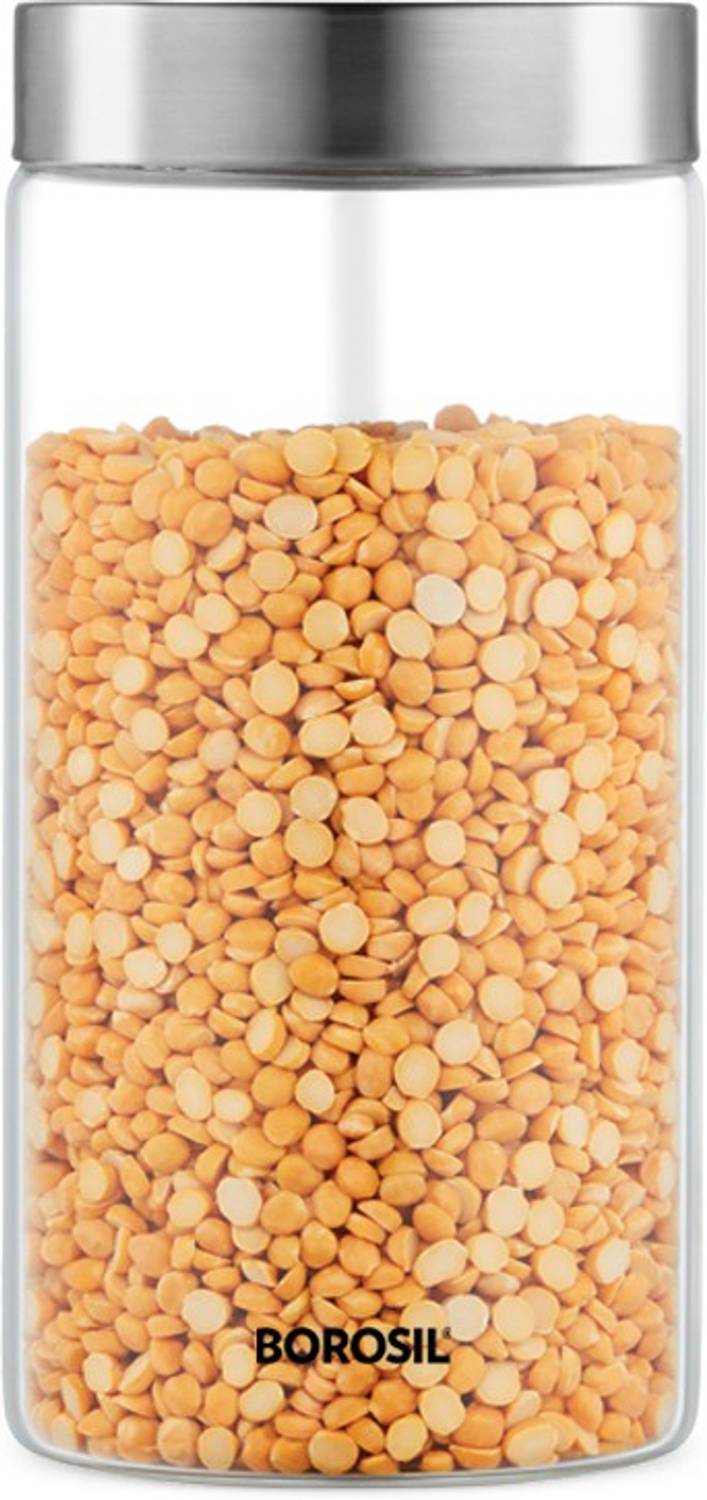 BOROSIL Glass Cookie Jar - 1.2 L