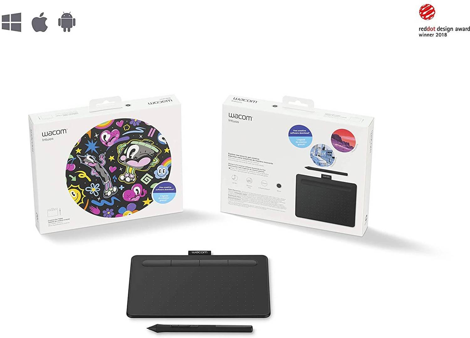WACOM CTL-4100/K0-CX Intuos Small 3.7 x 0.35 inch Graphics Tablet
