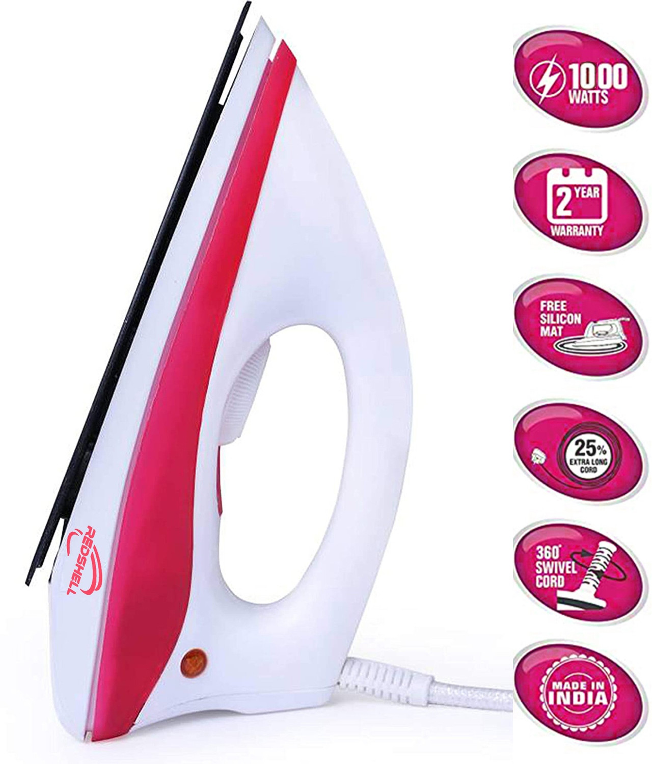 Image of RedShell Quick Heating Power Saving 1000 W Dry Iron