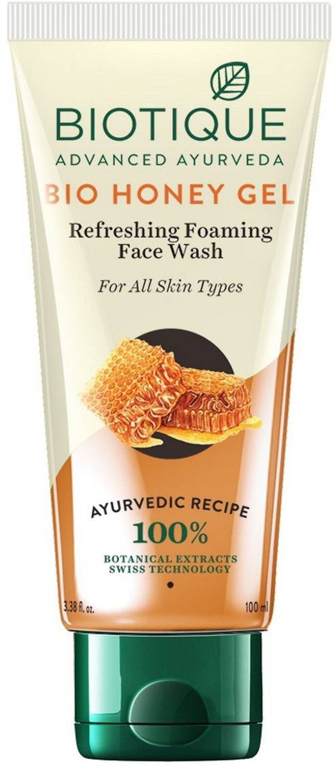 BIOTIQUE Pack of 5 Skin Care Combo 1 Pineapple 100ml+ 1 White 100ml+ 1 Bio Honey Gel 100ml+ 1 Neem 100ml+Papaya 100ml ( For All Skin Types ) Face Wash