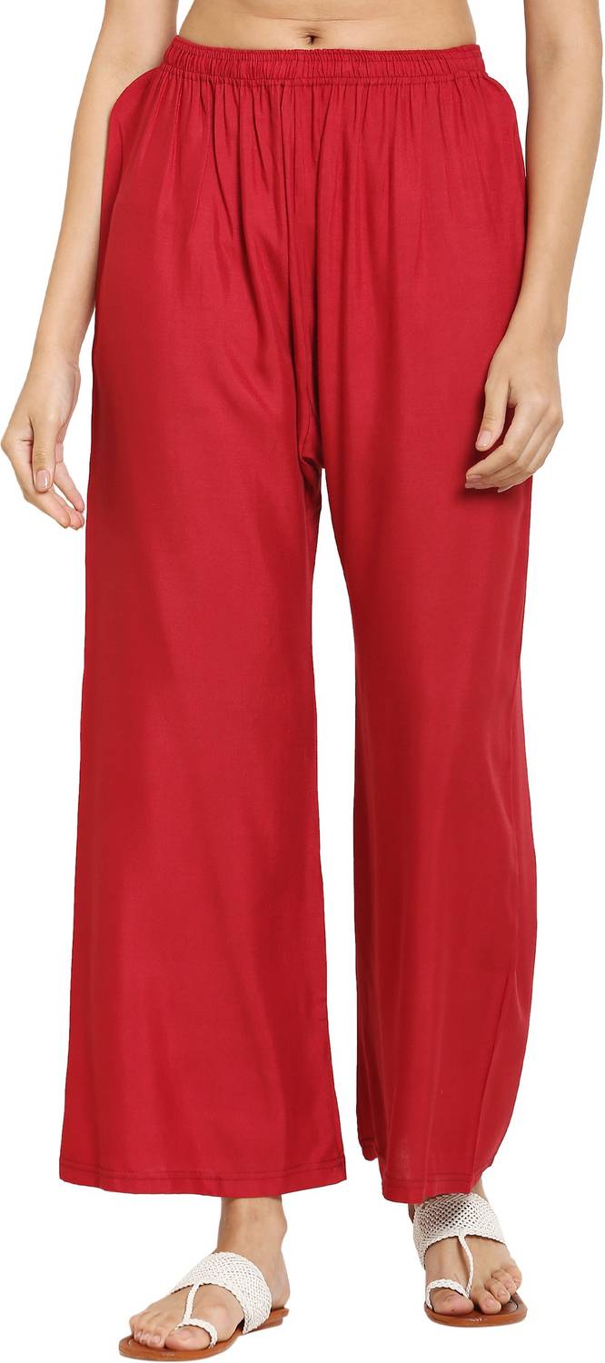 Aasma Creatives Regular Fit Women Red Trousers