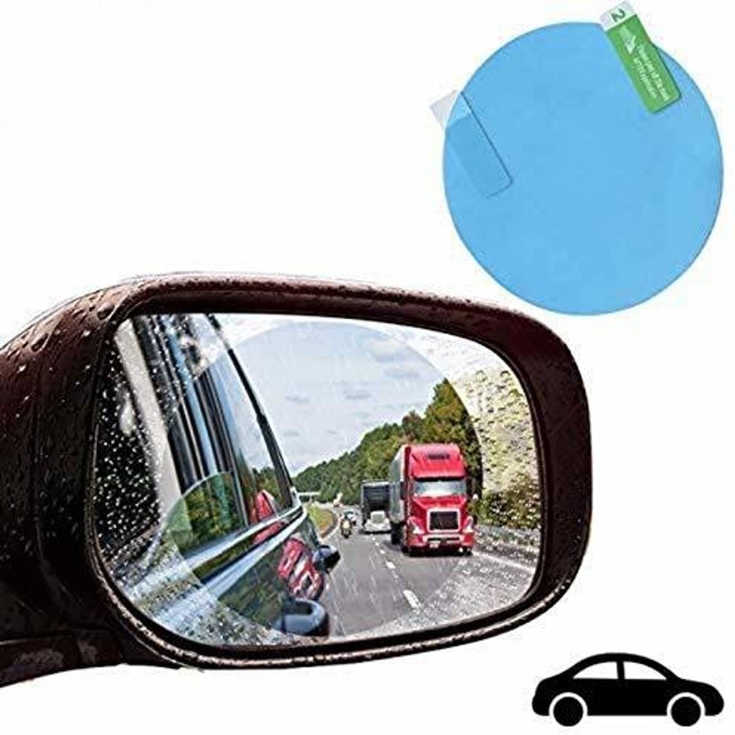 Bubu Smart Slide Car Rear view Mirror Waterproof Membrane Anti-Fog Anti-Glare Film Sticker Rain Shield Accessories 10cm Car Mirror Rain Blocker