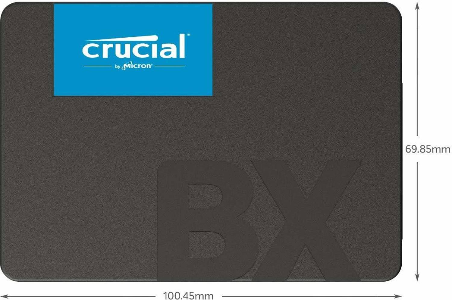 Crucial BX500 480 GB Laptop, Desktop Black SATA Internal Solid