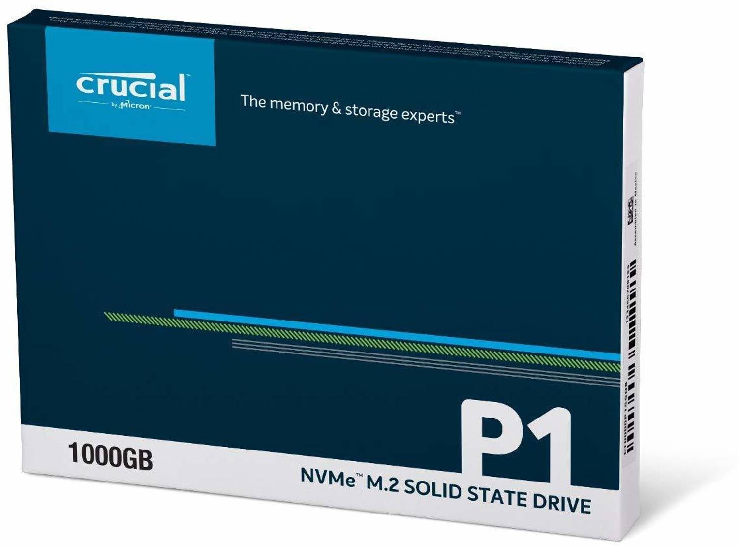 Crucial P1 1 TB Laptop, Desktop Black PCIe NVMe Internal Solid