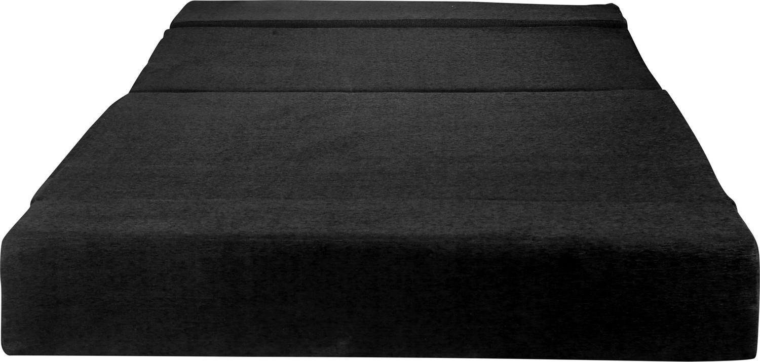 Image of Solis Primus-comfort for all 4X6 size for 2 Person- Moshi Fabric Washable Cover Black 2 Seater Double Foam Fold Out Sofa Cum Bed (Finish Color - Black Delivery Condition - Pre-assembled)