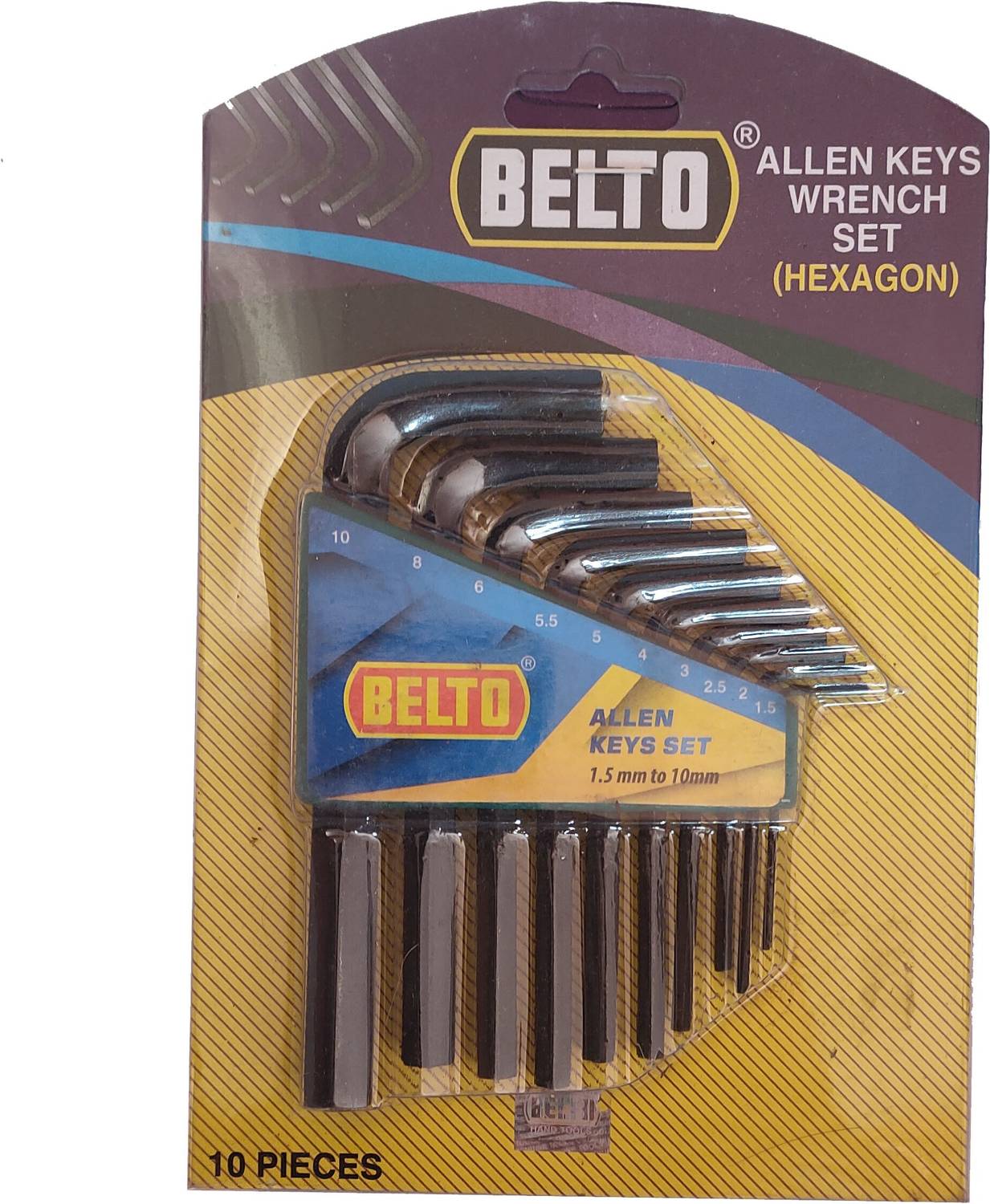 Belto Hexagon Allen Keys Wrench Set Model : 374 Allen Key Set