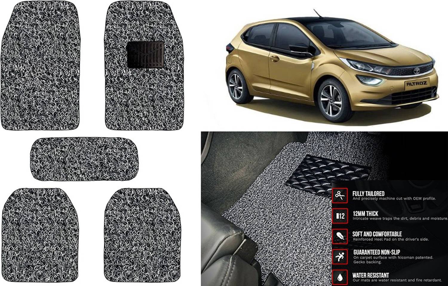Auto Kite Plastic, PVC, Vinyl Standard Mat For Tata Altroz