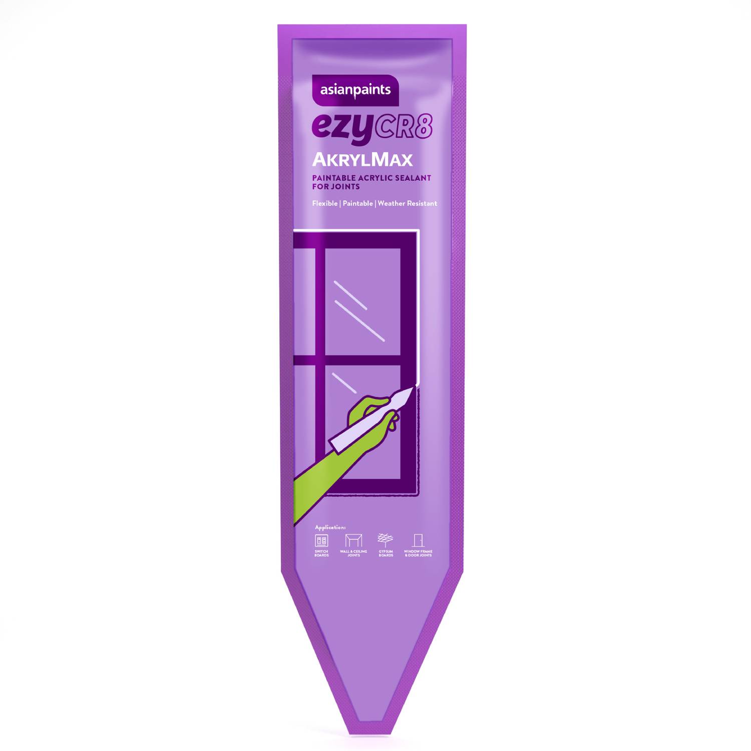 Asian Paints ezyCR8 AkrylMax Sealant 400 ml Adhesive