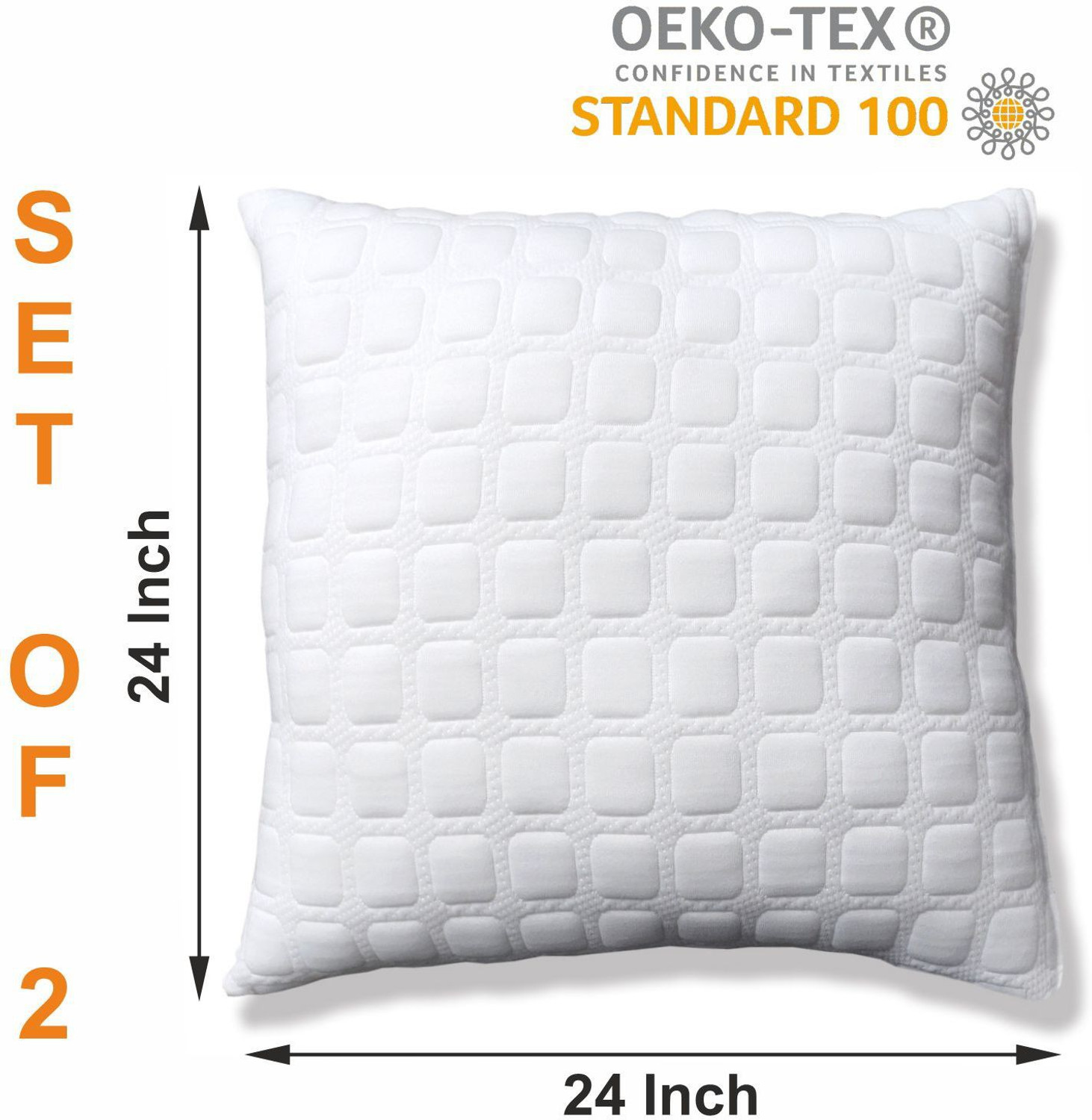 Image of Dreamfactory Polyester Fibre Cushion Pack of 2 Geometric