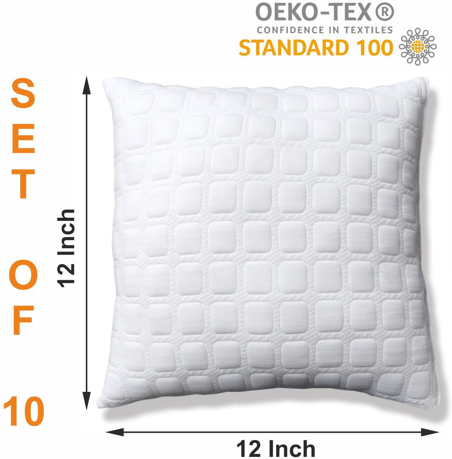 Image of Dreamfactory Polyester Fibre Cushion Pack of 10 Geometric