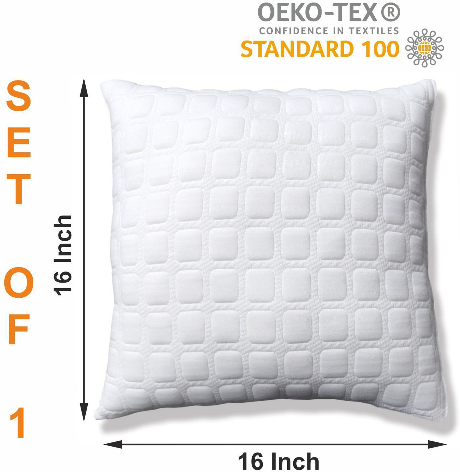 Image of Dreamfactory Polyester Fibre Cushion Pack of 1 Geometric