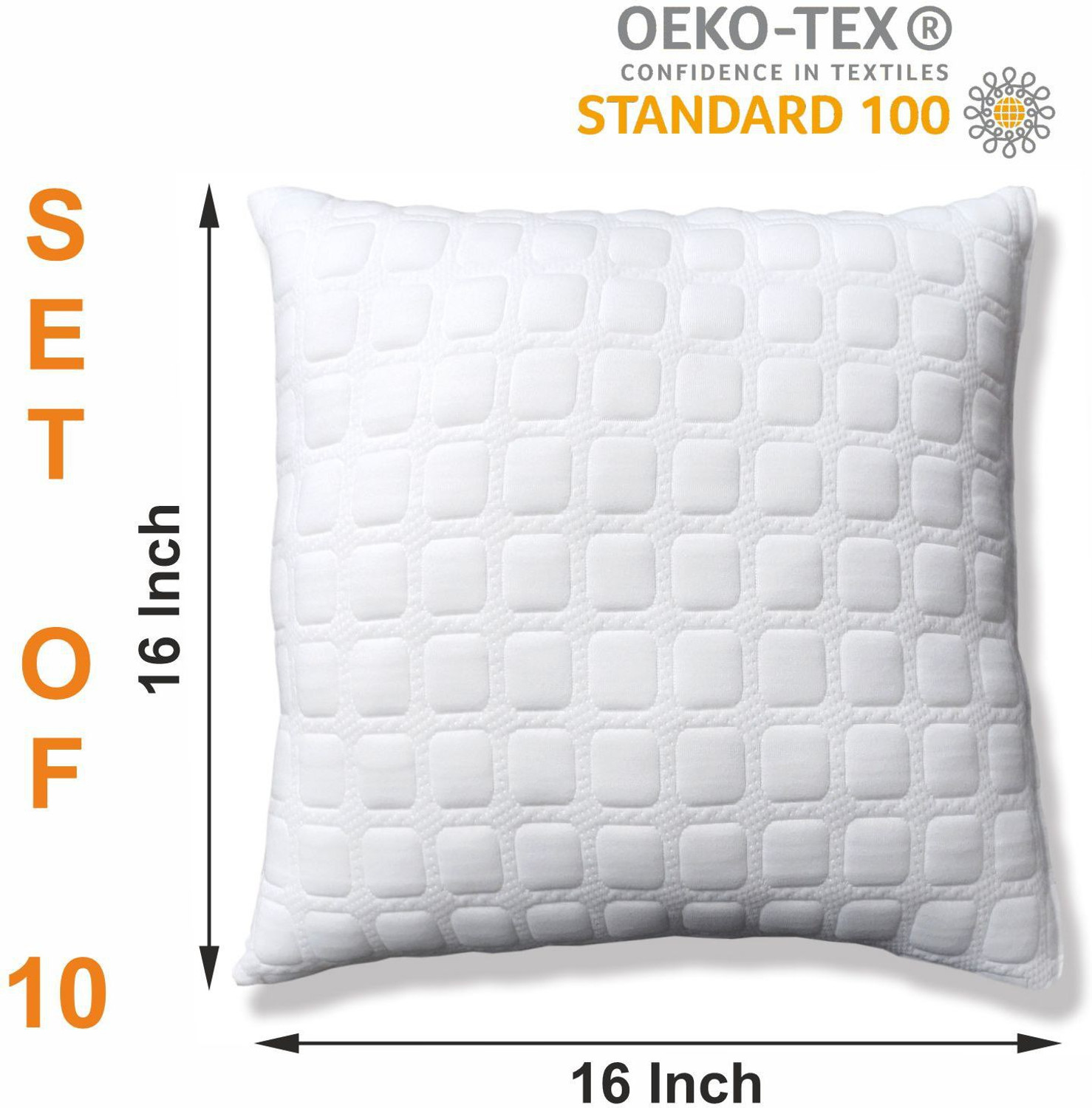 Image of Dreamfactory Polyester Fibre Cushion Pack of 10 Geometric