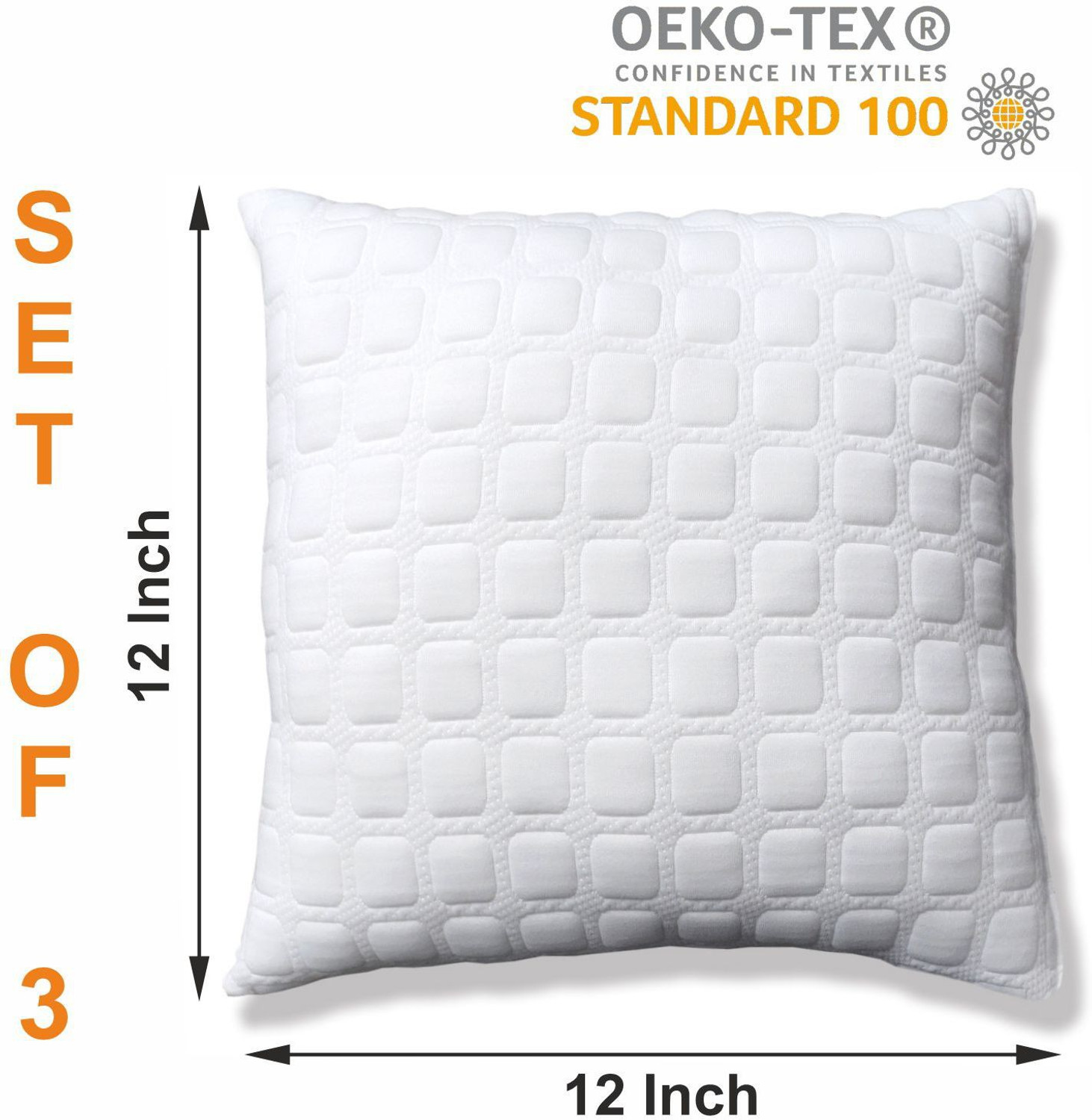 Image of Dreamfactory Polyester Fibre Cushion Pack of 3 Geometric