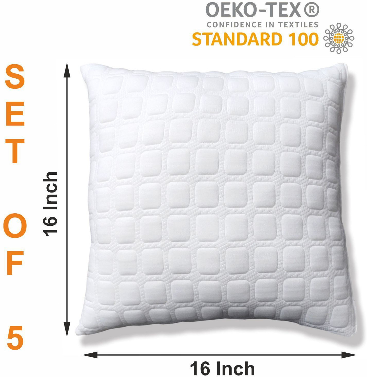 Image of Dreamfactory Polyester Fibre Cushion Pack of 5 Geometric