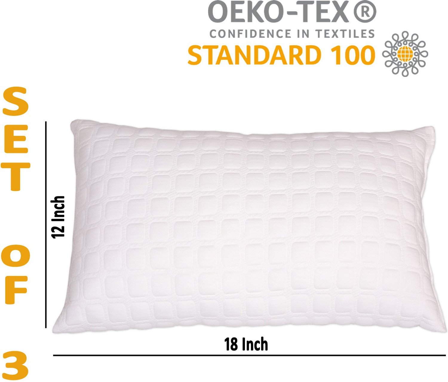 Image of Dreamfactory Polyester Fibre Cushion Pack of 3 Geometric
