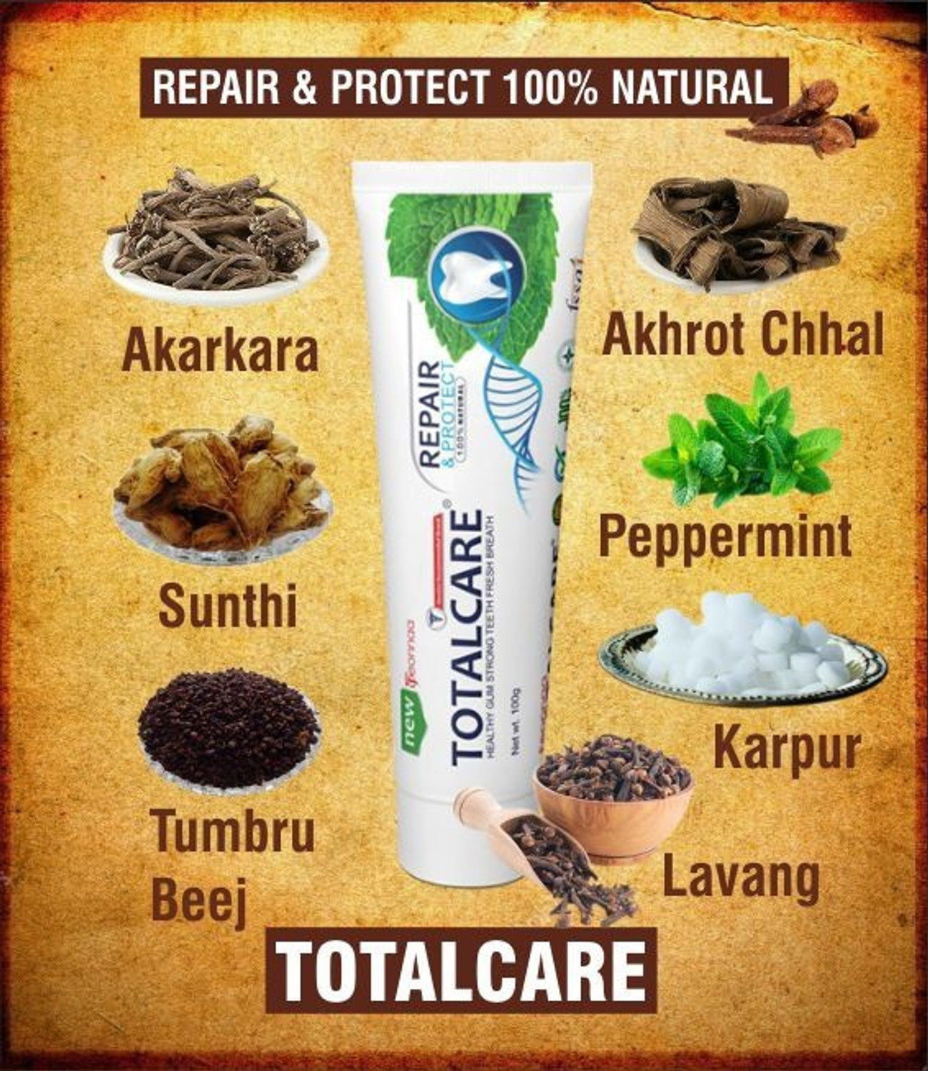 Image of Feonnaa New Total Care Toothpaste REPAIR & PROTECT (Pack of 4) Toothpaste