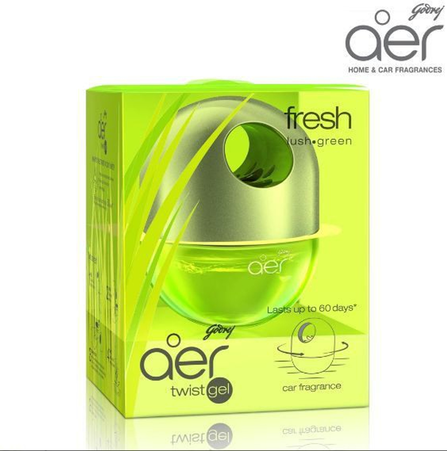 Image of Godrej aer twist car air freshener fresh lush green Car Freshener Diffuser aer twist, car air freshener fresh lush green