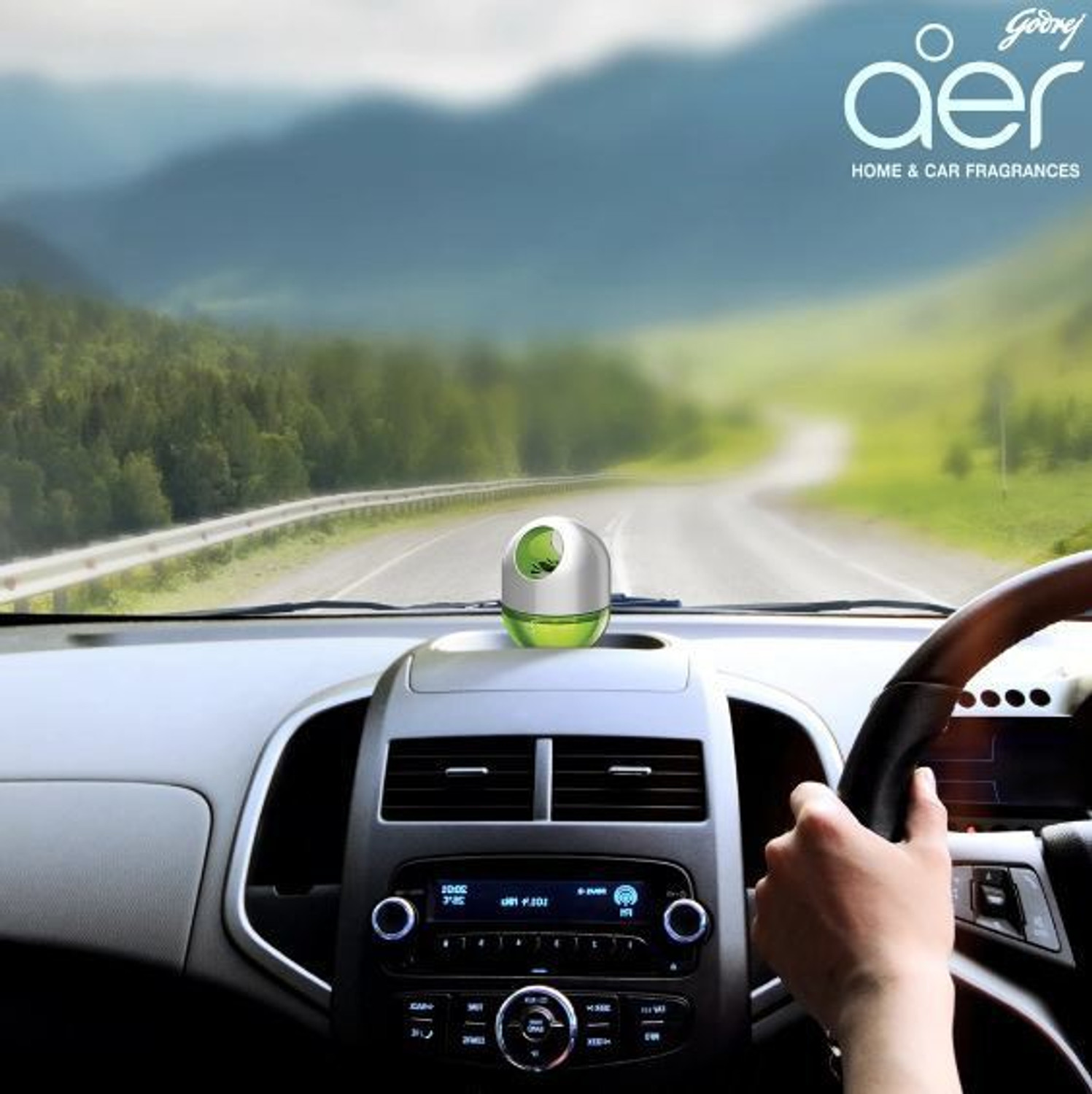 Image of Godrej aer twist car air freshener fresh lush green Car Freshener Diffuser aer twist, car air freshener fresh lush green