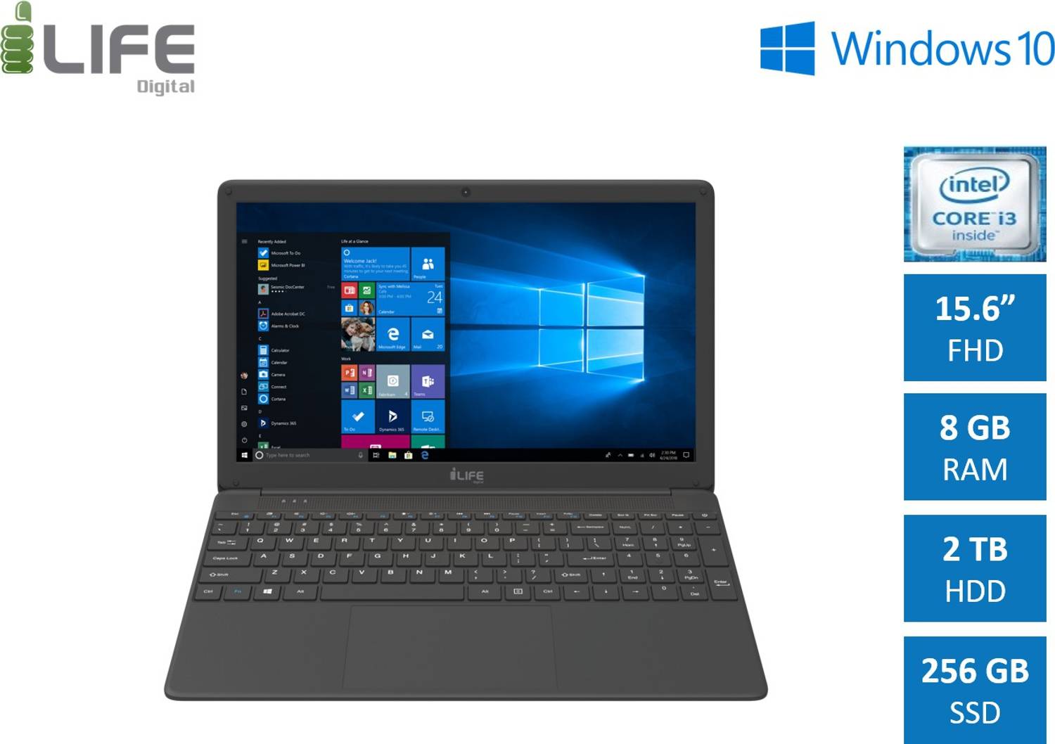 DISCPEDIA　LIFETEC LifeDigital Zed Intel Core i3 5th Gen 5005U - (8 GB/2 TB HDD/256