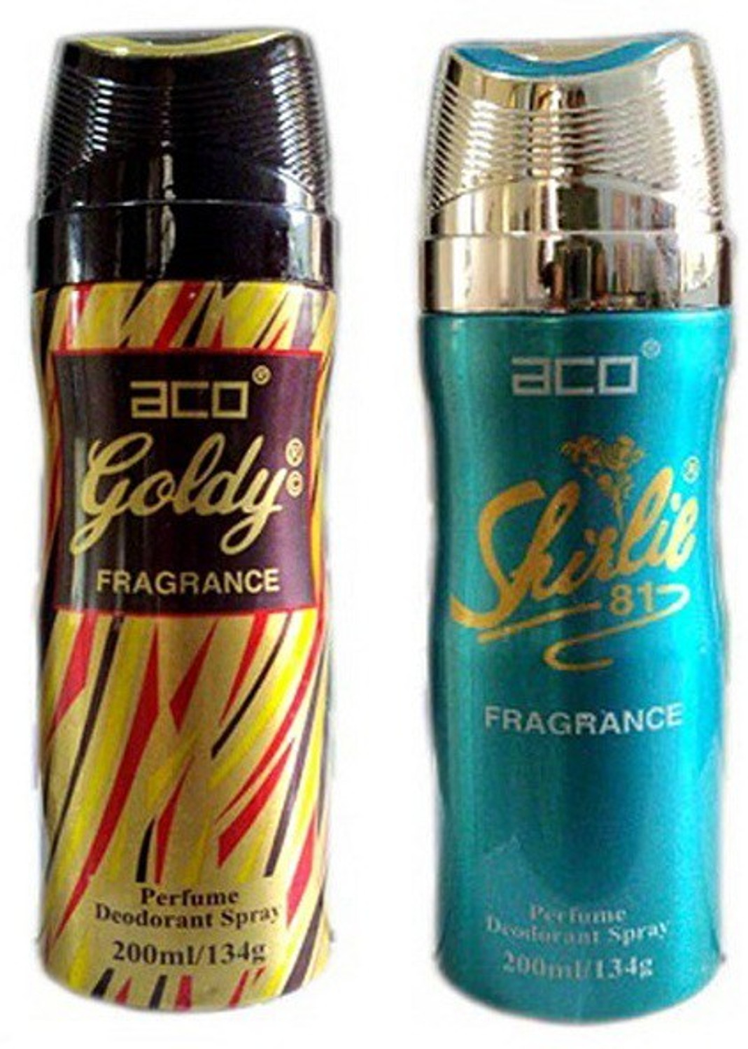 aco PERFUMES GOLDY and SHIRLIE Deodorant Body Spray 200 ML Deodorant Spray - For Men & Women (200 ml, Pack of 2) Deodorant Spray  -  For Men & Women