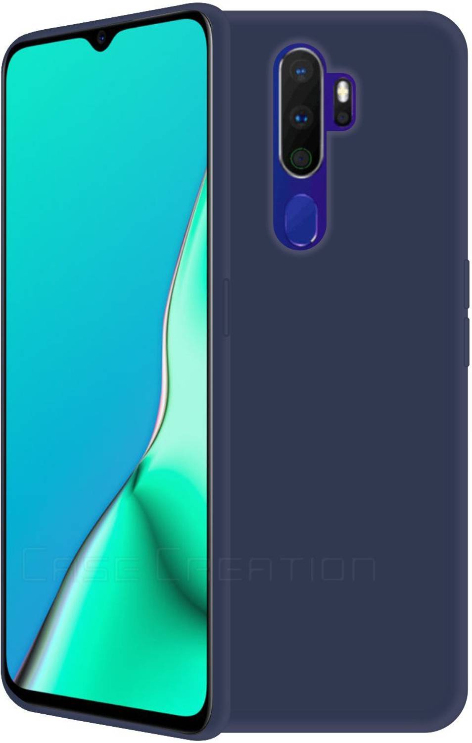 Custodia NEWTOP Per Oppo A5 2020 E A9 2020 - Cover In TPU Morbida E Sottile - Colore Blu - Antiurto E Idrorepellente