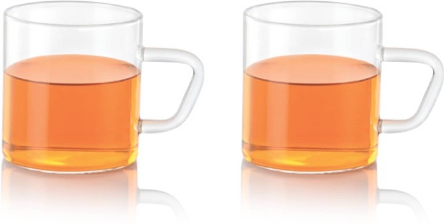 BOROSIL Classic Delite Set of 2 Glass Coffee Mug