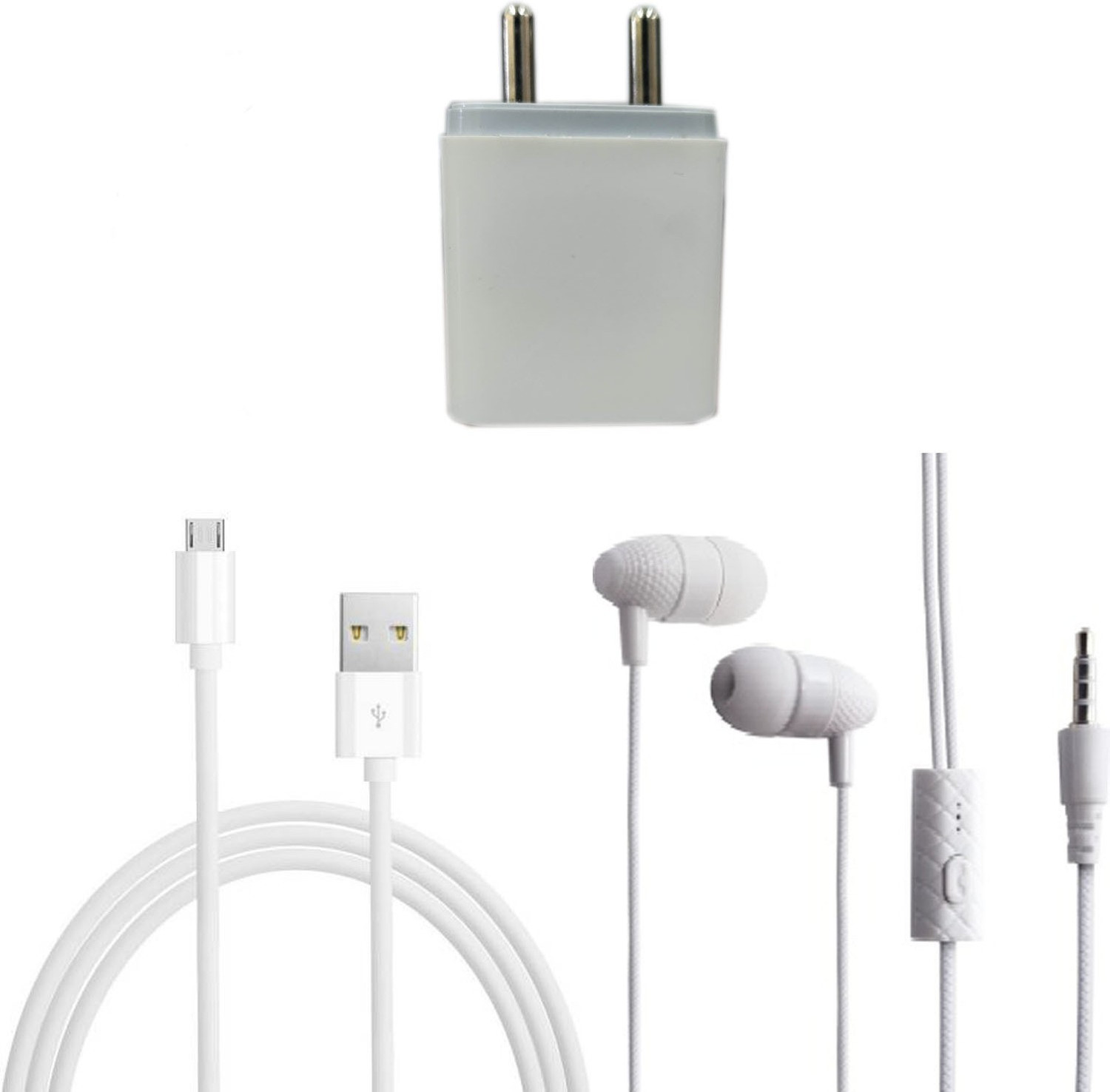 Image of Badger Wall Charger Accessory Combo for Gionee Max, Oppo A5s, Oppo A12, Oppo A1k ,Vivo Y91i, Honor 9s, Honor 9A,Realme C3 Original Adapter Like Wall Charger, Mobile Power Adapter, Fast Charger, Android Smartphone Charger, Battery Charger, High Speed Travel Charger With 1 Meter Micro USB Cable Charging Cable Data Cable