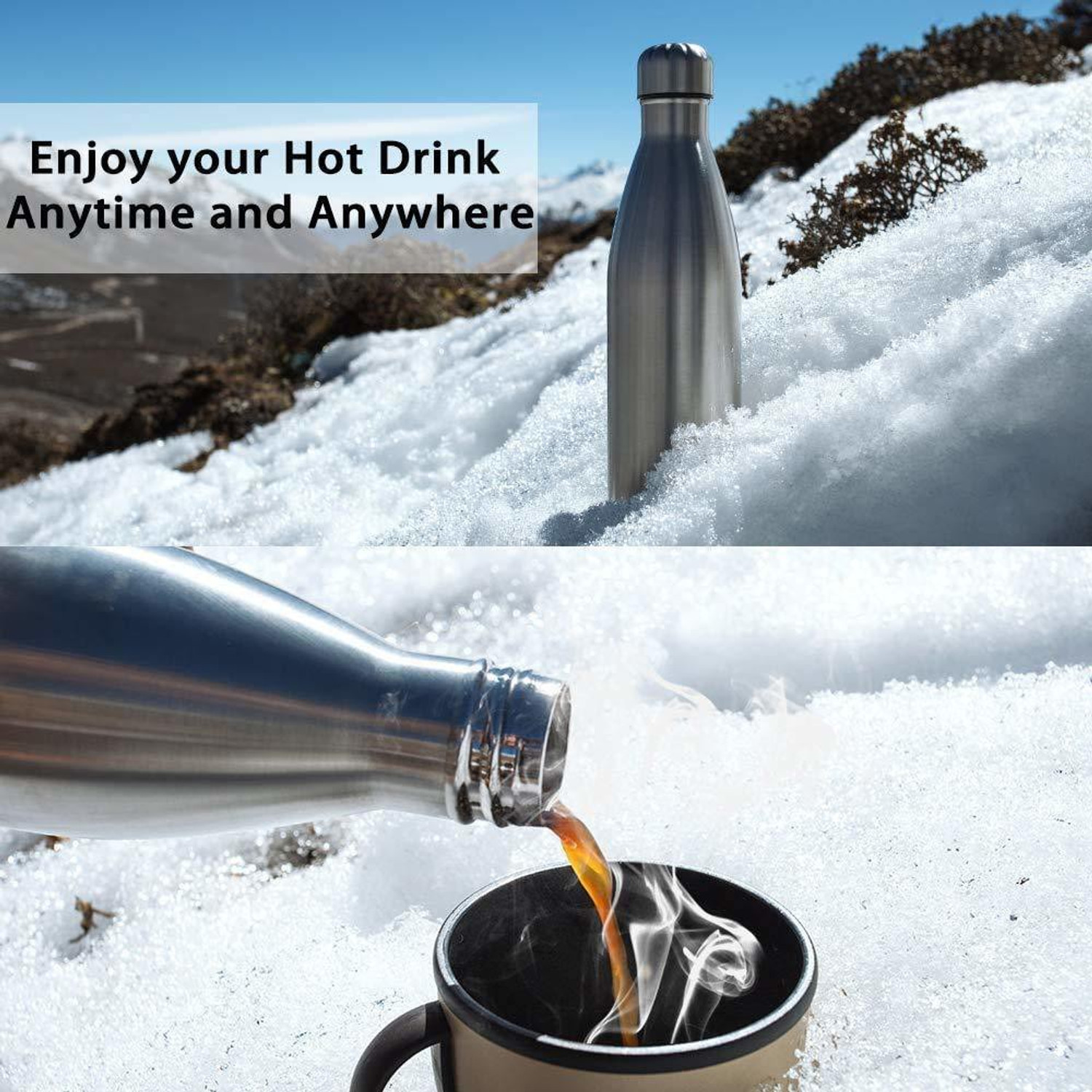 Image of SWISS WONDER IVI-EDE-189-- Ace Single Wall Steel Water Bottle 1000 ml Steel Bottle